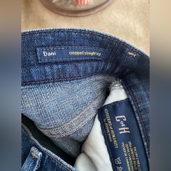 CITIZENS OF HUMANITY Dani Cropped Straight Leg Jeans Low-rise in Blue Sz 27 - Picture 5 of 14